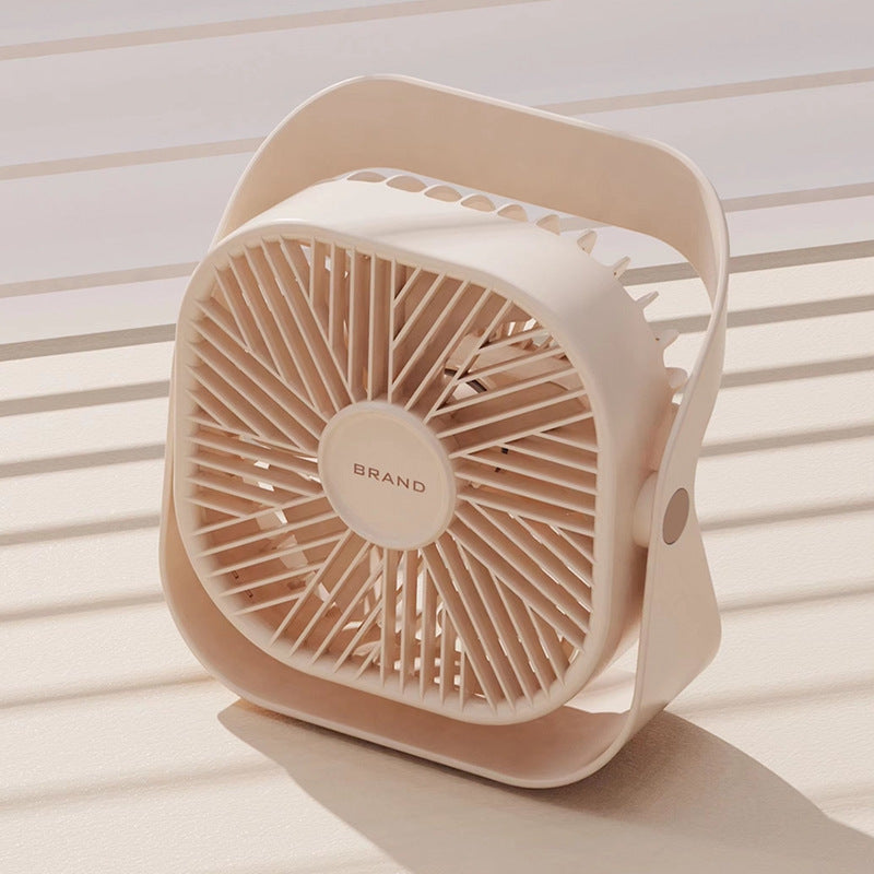 Unisex ceiling-mounted circular industrial fan with swivel carrying handle