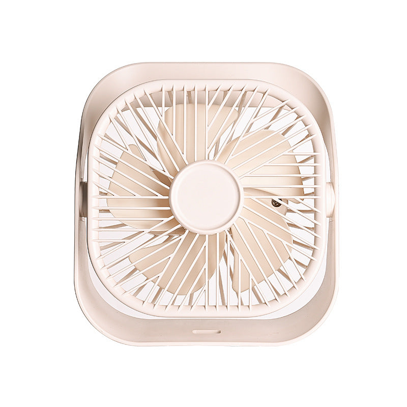 Unisex ceiling-mounted circular industrial fan with swivel carrying handle