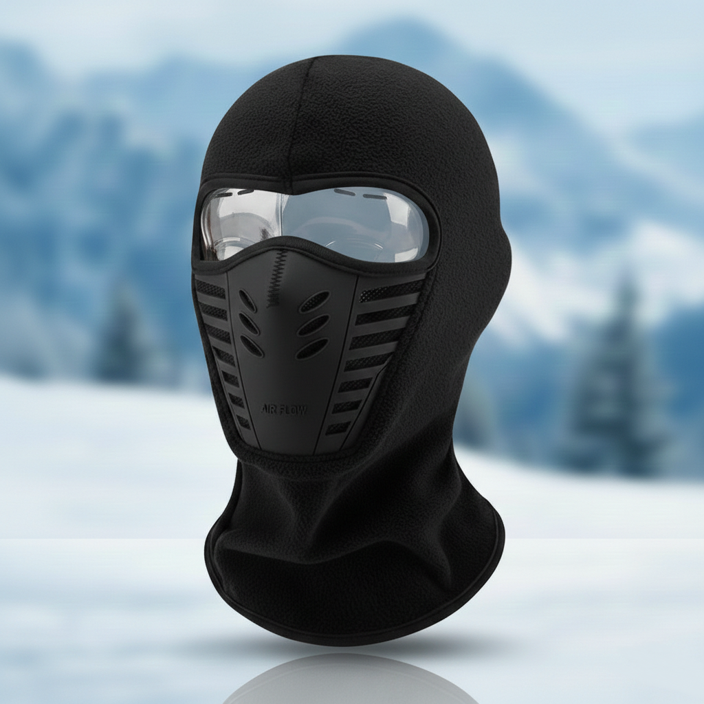 Windproof Thermal Face Mask — Plush Thermal Blend, Secure Wrap