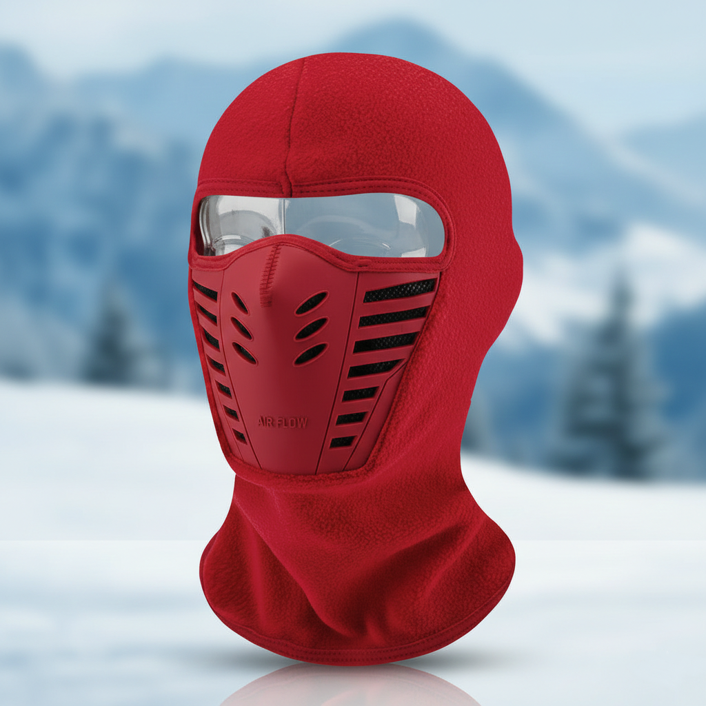 Windproof Thermal Face Mask — Plush Thermal Blend, Secure Wrap