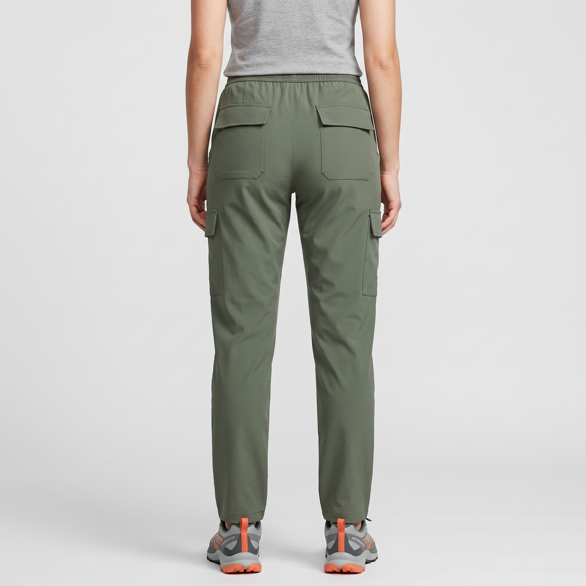 Women's Cargo Pants - Elastic Waist Walking Pants