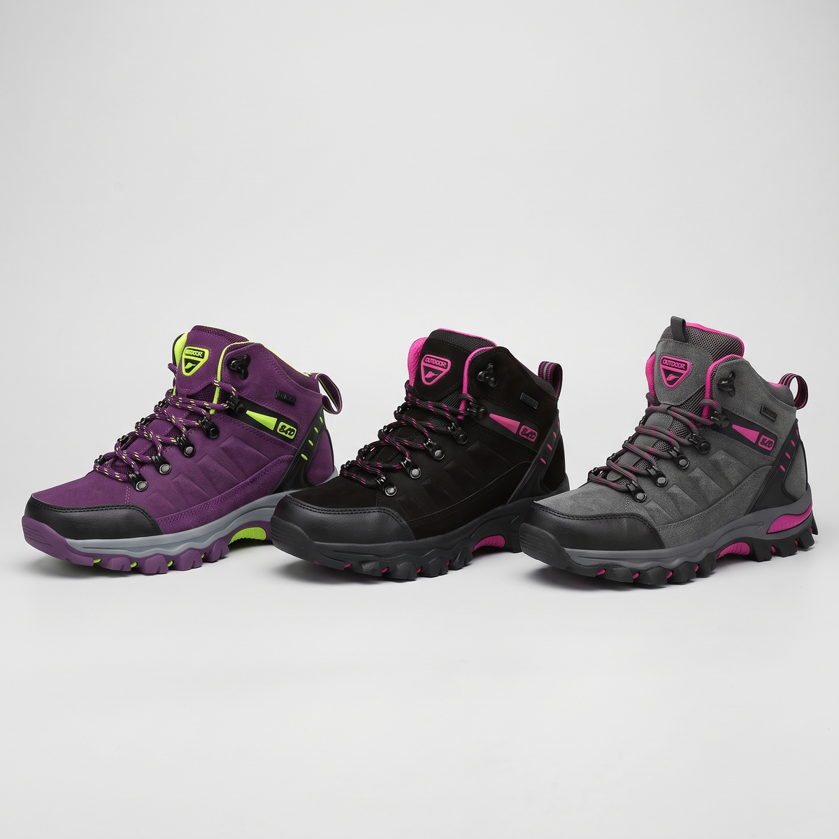 Women's Walking Boots - Hiking Boots for Women - Mid Cut Lace Up
