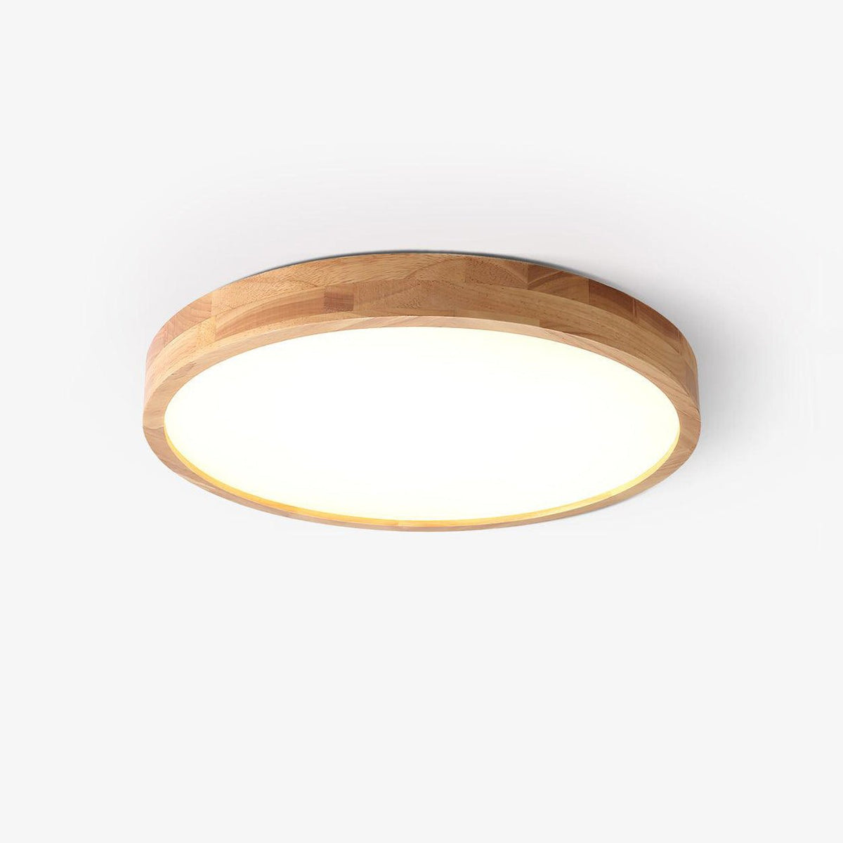 Wooden Geometric Flush Mount LED Ceiling Light