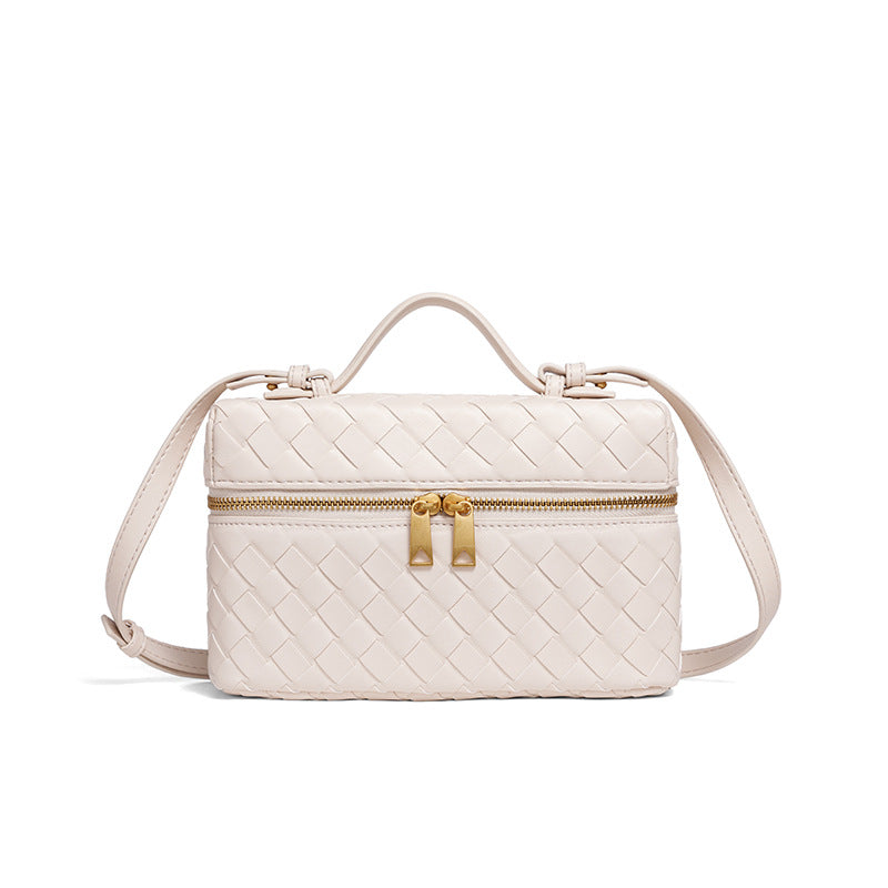 Woven Leather Cosmetic Case