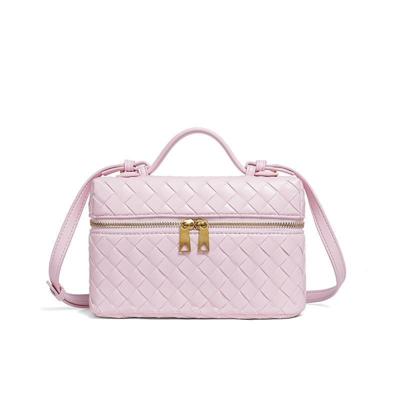 Woven Leather Cosmetic Case