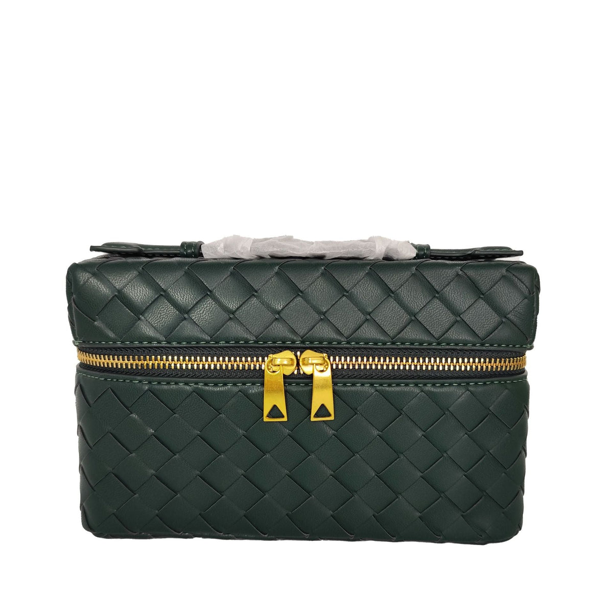 Woven Leather Cosmetic Case