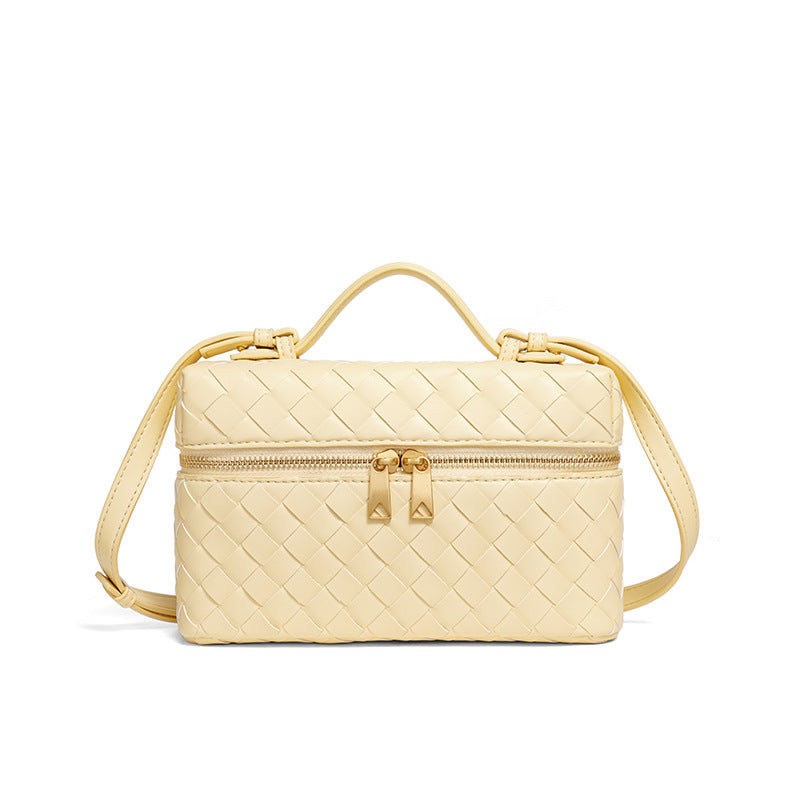 Woven Leather Cosmetic Case